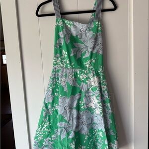 Tuckernuck Green and Gray Floral Dress